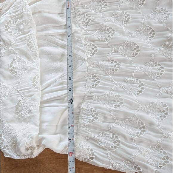 Sézane Sezane Elia Dress Womens 38/ M Ecru Boho Sleeveless Tiered Midi Maxi - Picture 9 of 12